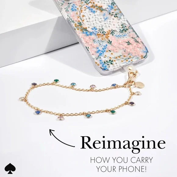 kate spade Phone Charm Bracelet in High Shine. Fits All Phones. - Picture 7 of 10